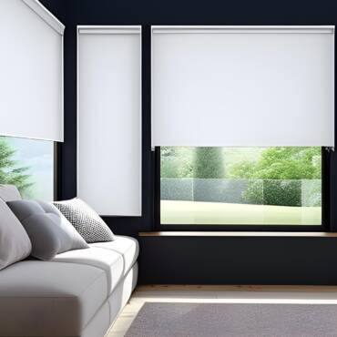 صور ستائر رول باللون الابيض